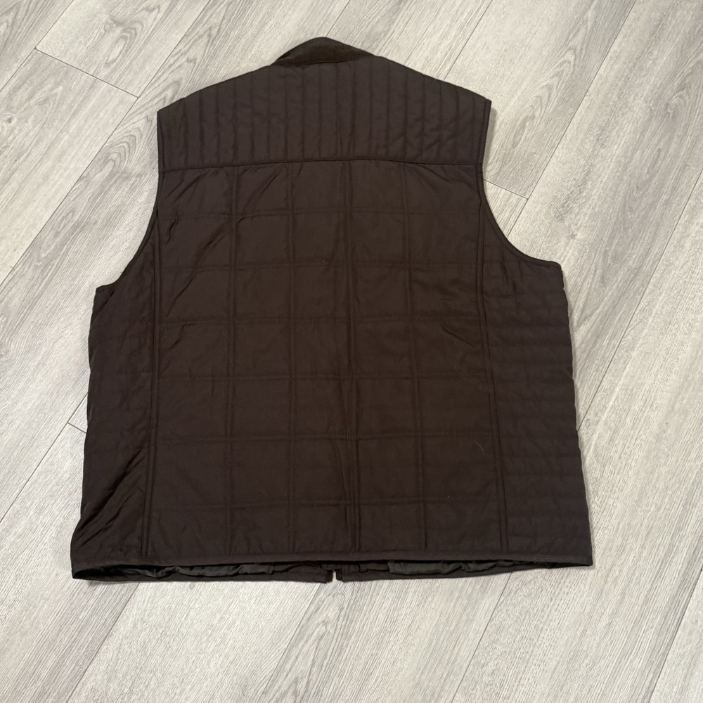 Jos. A. Bank Men's Quilted Vest, Full-Zip Size XXL Brown - Picture 9 of 12